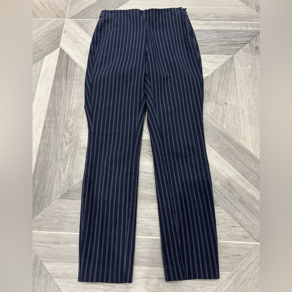 Rag & Bone New York. Pin Striped Tapered Dress Pants, Navy, size 0, made in USA